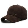 Sombrero para hombres de mediana edad y ancianos, gorra de béisbol cálida de otoño e invierno con protección para las orejas, gorra de terciopelo versátil para el invierno del padre
