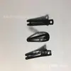 Acessórios de cabelo DIY clipes de garfo duplo pretos rígidos espessados clipes bico de pato clipes de cabelo clipes de gota de 5cm clipes de nariz pontudos pretos