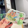 Llavero Creativo de Consola de Videojuegos de Carreras de Coches con Temática de Comida, Lindo Juego de Desafío, Accesorio Colgante para Mochila de Estudiante, Portátil