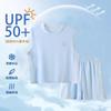Traje Deportivo de Verano con Protección Solar de Secado Rápido para Niños y Niñas, Chaleco Fresco con Paneles y Pantalones Cortos, Conjunto de Dos Piezas UPF50+