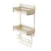 Estante de almacenamiento para refrigerador con absorción magnética multifuncional, estante de almacenamiento lateral, rollo de papel de cocina, estante ajustable sin clavos ni perforaciones.