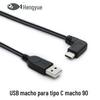 Cabo de carregamento Hengyue xiaomi4c N1 USB revolução Tipo-C3.1 macho cotovelo 90 graus carregamento de celular