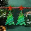 Directo de fábrica explosiones transfronterizas europeas y americanas aretes de árbol de Navidad amor acrílico aretes navideños para dama