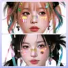 Grupo Juvenil Era de Liu Yaowen Apoya Concierto Pegatinas Faciales, Pegatinas de Tatuaje, Pegatinas Coloridas Negras, Accesorios, Tótem Periférico