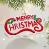 Bolas Pintadas Populares de Natal Transfronteiriças, Pequenos Enfeites de Papai Noel e Boneco de Neve, Etiquetas com Letras, Decorações de Árvore de Natal