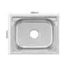 Acero Inoxidable 201 Formado por Estiramiento Fregadero Individual Cepillado de una Cubeta Adecuado para Cocina Uso Doméstico como Lavabo para Verduras