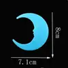 Pegatinas de Pared Luminosas de Estrella de 3 cm y Luna de 8 cm Pegatinas Fluorescentes Brillantes Tridimensionales para Decoración de Habitación Infantil Pegatinas Luminosas Transfronterizas para Refrigerador