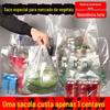 Saco plástico branco de grau alimentício saco de embalagem para viagem saco conveniente saco tipo sacola bolsa de mão bolsa transparente descartável para café da manhã