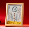 Marco Ornamentado con los Ocho Trigramas del I Ching Yuan Heng Li Zhen, Propicio y de Buena Suerte, Pieza Decorativa de Escritorio Estilo Chino Tradicional, Regalo Cultural y Creativo