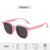 Gafas de Sol Suaves de Silicona para Niños y Niñas, Montura Cuadrada con Tachuelas, Polarizadas, Protección UV, Gafas de Sol para Bebé para Salidas, Protección Ocular de Moda