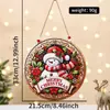 Decoração de Natal Transfronteiriça Placas de Madeira Penduradas Série Criativa de Bonecos de Neve de Natal Placas Penduradas Placas Redondas Placas de Porta de Madeira