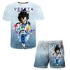 Patrón de Dragon Ball Impresión 3D Transfronterizo Nuevo Traje Casual para Niños Camiseta y Pantalón Corto Traje Venta Directa de Fábrica Suministro