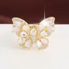 Anillo Abierto Creativo de Mariposa Brillante con Circonita Dulce y Exquisito, Anillo de Nicho de Alta Gama para Mujer, Exclusivamente para Ventas Transfronterizas, Directo del Fabricante