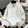 Sudadera con Capucha y Media Cremallera de Cuello Alto para Hombre de Marca Americana de Moda, Otoño Holgada Casual Versátil Top Pulóver Atuendo Marca de Moda