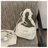 Bolso de Hombro para Mujer Estilo Perezoso Fruncido con Lazo Moda Coreana ins Casual para el Trabajo Ambiente Relajado de Moda