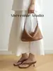 Bolsa Tecida Artesanal Versátil e na Moda Transfronteiriça, Bolsa Tote Simples para Lancheira, Bolsa de Ombro/Axila de Luxo, Casual e Versátil