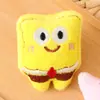 Colgante de Bob Esponja de Dibujos Animados Broche Lindo de Peluche Accesorios Muñeca Muñeca Bolsa Colgante Pequeño Llavero DIY