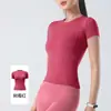 Primavera e Outono novos esportes apertados de manga curta roupas de ioga femininas top feminino Sudeste Asiático cross-border corrida fitness camiseta interna