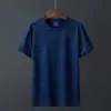 Camiseta de Manga Corta de Seda de Hielo para Hombre, Estilo Delgado de Verano, Corte Holgado, Talla Grande, Cuello Redondo, Secado Rápido, Top de Camiseta Deportiva Casual de Media Manga