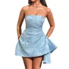 Diyun Transfronterizo Europeo y Americano Sin Mangas Hombros Descubiertos Sexy Vestido de Noche Estilo Dama Vestido Tipo Tubo Primavera y Verano 2025 Amazon