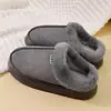 Chinelos de Algodão para Mulheres, Estilo Tendência Outono e Inverno 2026, Quentes para Casa em Ambientes Internos, Sola Grossa Antiderrapante Resistente à Sujeira, Pelúcia, Sapatos de Algodão para Exterior