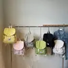 Mochila com Cordão Cor Sólida Estilo Japonês Cordão Mochila Feminina Verão 2025 Simples Leve Casual Roupas de Trabalho Pequena Mochila para Exterior