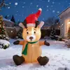 En Stock 100cm Reno Marrón con Gorro Navideño Decoración Inflable para Adornos Navideños de Jardín para Amazon