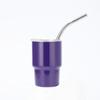 Vaso de Vino Mini Transfronterizo de 2 oz Acero Inoxidable 304 Doble Capa Copa para Vino Tinto Portátil con Popote Listo para la Venta