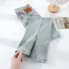 Pantalones de Campana con Abertura para Mujer Primavera y Otoño 2024 Nuevos de Cintura Alta Adelgazantes Explosiones Color Claro Jeans Micro-Lar