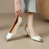 Tacones Altos Estilo Francés para Mujer, Diseño de Nicho, Nuevos Zapatos de Salón Stiletto de Punta Cuadrada y Escote Bajo 2025, Zapatos de Vestir para Socialité con Sentido de Elegancia