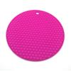 Tapete de silicone redondo de grau alimentício de vários tamanhos e cores, tapete de isolamento térmico, antiderrapante, de alta temperatura, com isolamento em favo de mel, para jantar