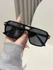 Gafas de sol de 4 piezas con doble puente y montura grande para mujer, de alta gama, gafas de sol con protección solar transfronteriza, protección UV, gafas de sol versátiles