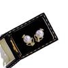 Origen de la Perla Fuerza Mayorista Bienestar Aretes de Perla de Agua Dulce Luz Fuerte Exquisitos Estilo ins Aretes de Oro de 14k
