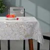 Mantel Rectangular Chapado en Oro, Impermeable, Resistente al Aceite, Lavable, PVC Resistente al Calor, Estilo Nórdico de Lujo Ligero, Mantel de Mesa de Café/Comedor de Gama Alta