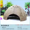 Casa Refugio Cangrejo Ermitaño Bosque Coral Concha de Coco Tronco de Árbol Agujero Reptil Caja para Mascotas Trepadoras Adornos de Paisajismo Casa Piña Objeto para Trepar