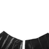 Pantalones cortos negros de cuero PU personalizados, estilo fresco y minimalista para mujer, nuevo modelo de otoño 2026, de cintura alta, adelgazantes, holgados y versátiles