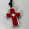 Punk Rock Oscuro Rojo y Negro Cruz Cuerda Negra Collar Ajustable Retro Y2K Estilo Coreano Ins Elegante Nicho