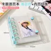 M5 Doble Hebilla Transparente de Hojas Sueltas Desmontable Cuaderno PVC Impermeable Transparente Álbum Colección Tarjetas Pequeñas Álbum de Fotos Polaroid DIY