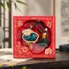Año de la Oveja Ben Ming Nian Song Brocado Pequeña Oveja Colgante para Bendición Llavero Adorno de Bolsa Regalo de Año Nuevo Compañero Regalo de Suerte