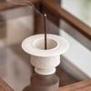 Fabricante Yue Kiln Celadón Porta Incienso Blanco Fragancia Incienso de Agarwood Base Soporte de Incienso de Alta Gama Ornamento Quemador de Sándalo para Sala de Té