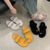 Hermosas Sandalias sin Cierre de Tacón Bajo para Mujer, Zapatos de Nuevo Estilo Verano 2026 para Usar con Faldas, Chanclas de Playa