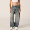 Jeans Dad Novo Europeu e Americano Estilo Levemente Luxuoso Resistente com Tachas e Strass para Mulheres, Corte Solto, Wide Leg que Valoriza, Jeans Brilhante de Strass Paris