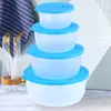 Recipiente Redondo de Plástico Espeso para Almacenamiento, Lonchera, Contenedor para Refrigerador y Congelador, Apto para Microondas
