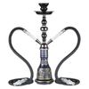 Suministro de Fábrica Transfronterizo Hookah Doble Árabe Juego Completo de Accesorios para Hookah de Bar Estilo Europeo y Americano Negro Doble
