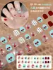 30 piezas de pegatinas para uñas infantiles sin horneado, lindas pegatinas de mini arte de uñas de dibujos animados para niñas, impermeables, de larga duración, no tóxicas, sin olor