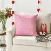 Funda de Almohada Roja Transfronteriza para el Día de San Valentín con Letras y Corazones, Almohada Festiva, Cojín para Cabecera, Cojín para Sofá, Dormitorio, Sala de Estar