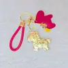 Chaveiro que Aumenta Dinheiro Ano do Cavalo 2026 Pingente de Celular Dourado Corrente para Celular de Bolsa Pequeno Cavalo Presente