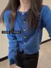 Nuevo cárdigan pequeño de estilo coreano con botones dorados para mujer, colección otoño/invierno, tejido elegante y sofisticado, prenda exterior y para superponer