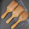 Peine de Cojín de Aire Shun Peinado Masaje Capilar Peine de Bolsa de Aire Esponjoso Parte Superior Craneal Madera Peine para el Cabello Antiestático