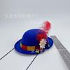 Perro Fieltro Accesorios para el Cabello Lincoln Transfronterizo Ultra Pequeño Mini Sombrero Redondo Sombrero Mágico de Vaquero Sombrero Redondo Sombrero de Copa Sombrero